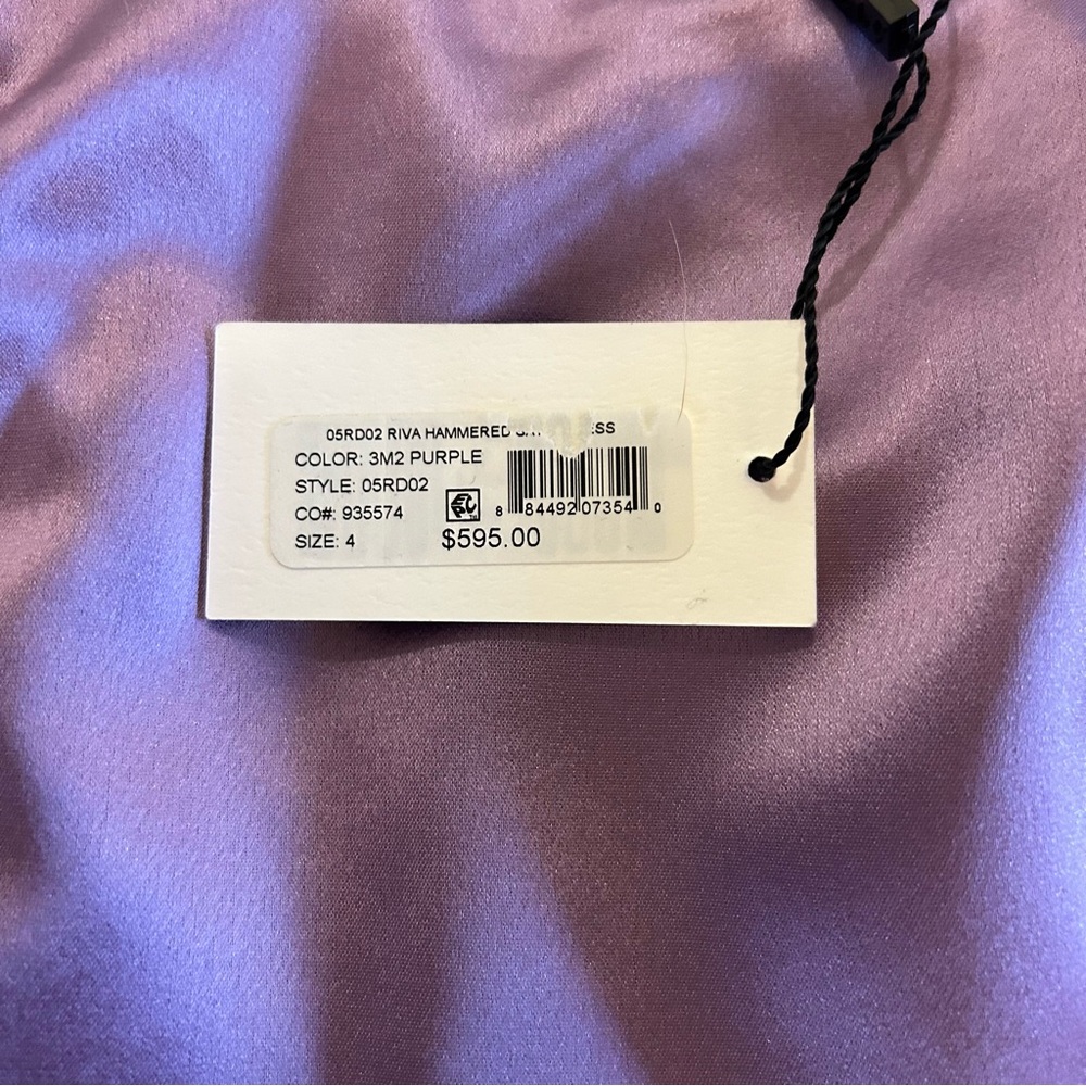 NWT MILLY Riva Hammered Satin Strapless Dress - Picture 9 of 10